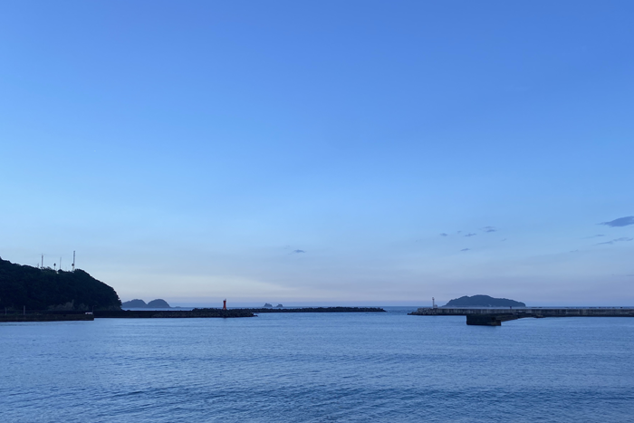 徳島市牟岐町から見た海の風景