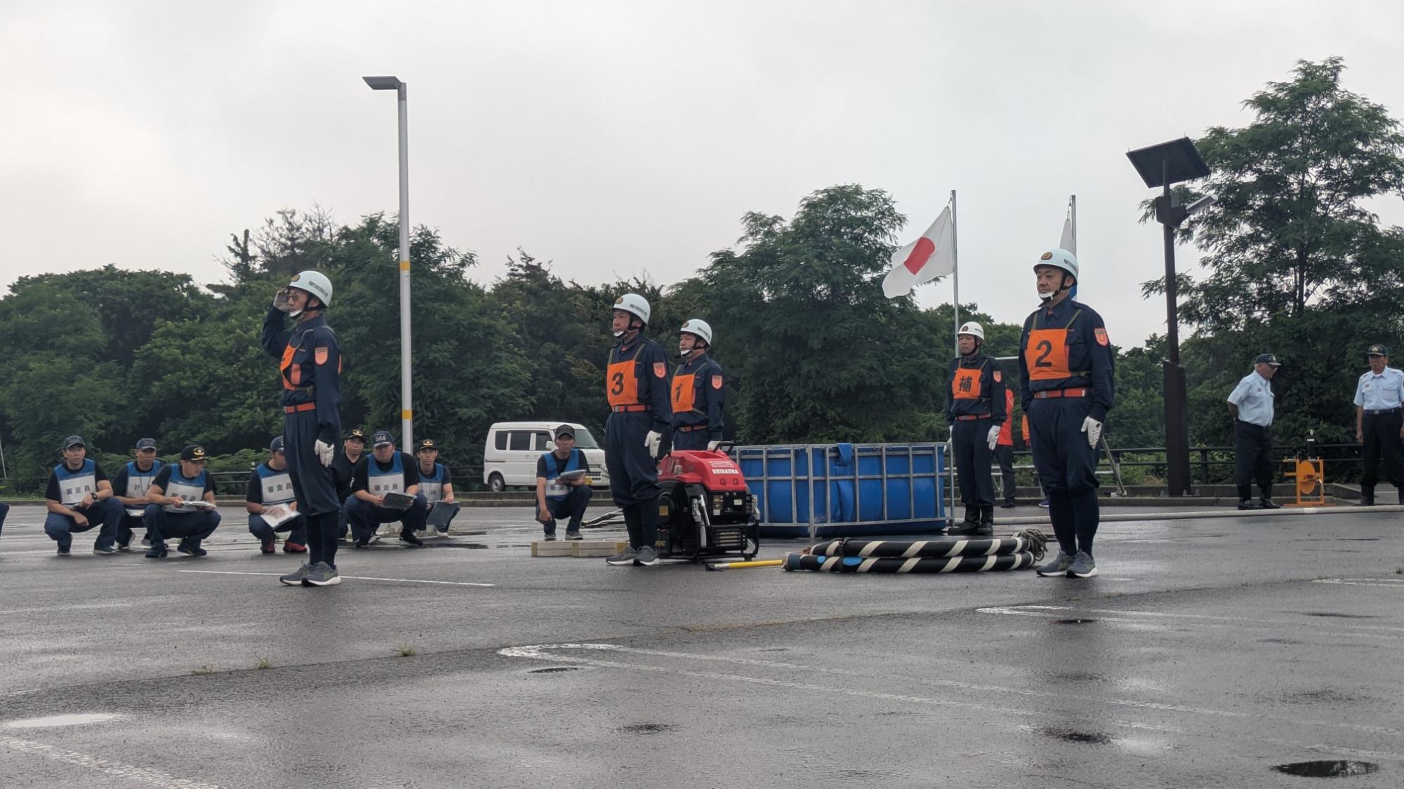 操法開始前